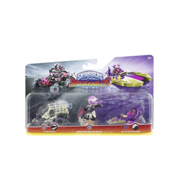 SKYLANDERS SUPERCHARGERS 3LU BONE BASH ROLLER BRAWL + TOMB BUGGY+
